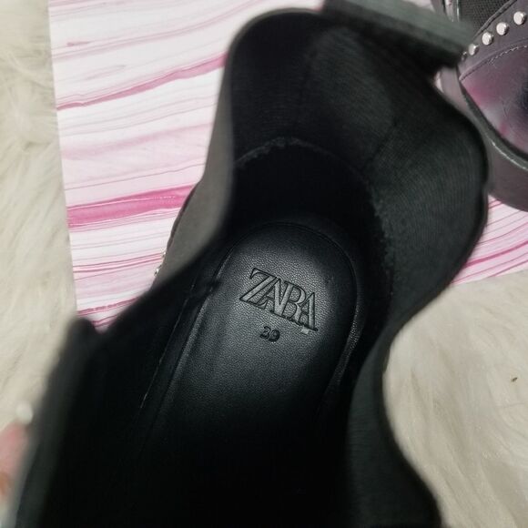 ZARA STUDDED BOOTIES. SIZE EURO 39. - Picture 8 of 12